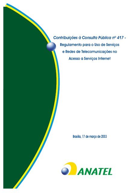 ContribuiÃ§Ãµes CP417 - Anatel